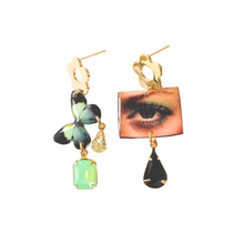 Load image into Gallery viewer, Gossamer Gaze Dangle Earring Set - Haricort Vert