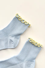 Load image into Gallery viewer, Le Bon Shoppe | Petite Ruffled Modal Sock Baby/Blue Butter