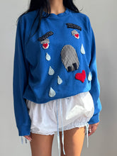 Load image into Gallery viewer, Lucinda Drake | Lovesick Blue Sweatshirt (S-M)
