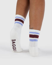 Load image into Gallery viewer, Baggu Ivory Stripe Sock