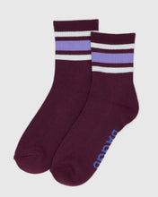 Load image into Gallery viewer, Baggu Mahogany Stripe Sock