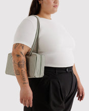 Load image into Gallery viewer, Baggu Sage Stripe Nylon Bowler